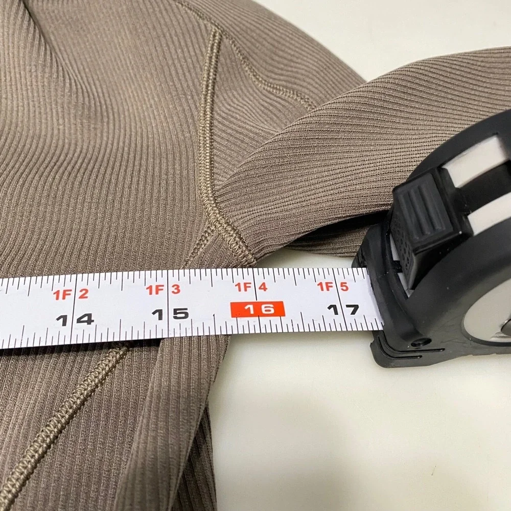 Lululemon Womens Ribbed Softstreme Long Sleeve Romper 4 Green Athleisure Comfy - Picture 9 of 13